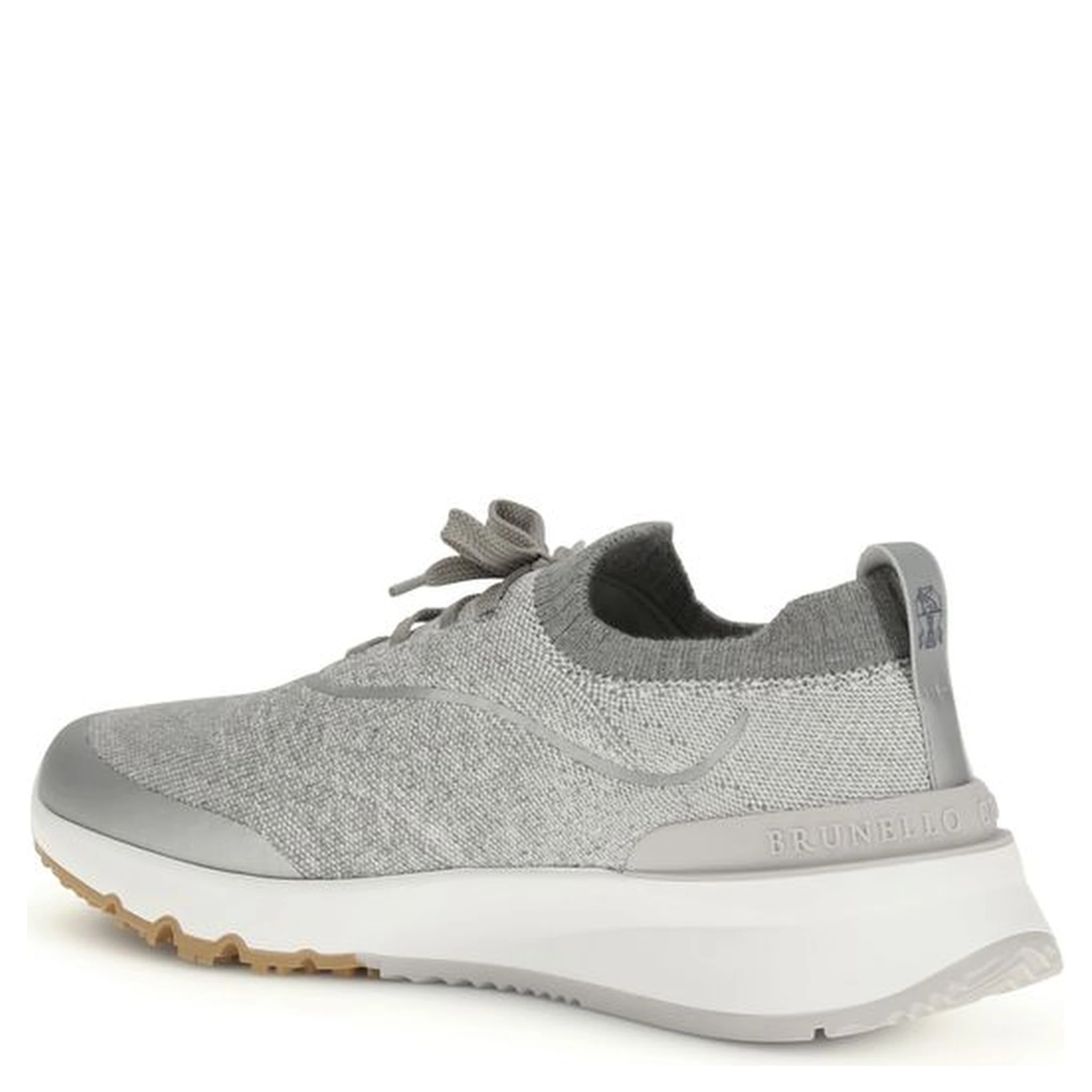 Gray Cotton Athletic Sneakers