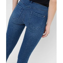 Light Blue Cotton Skinny Jeans