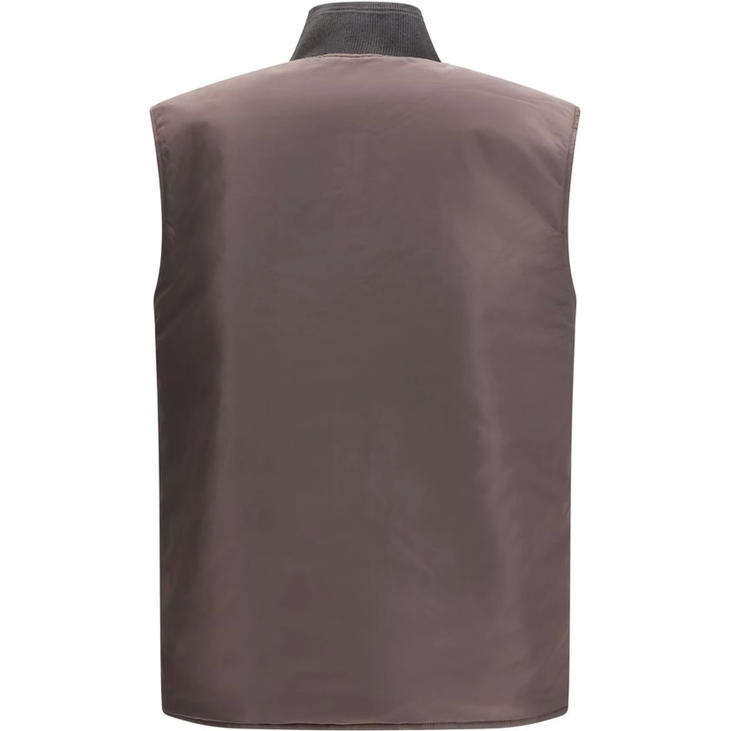 Brown Polyamide Sleveless Jacket