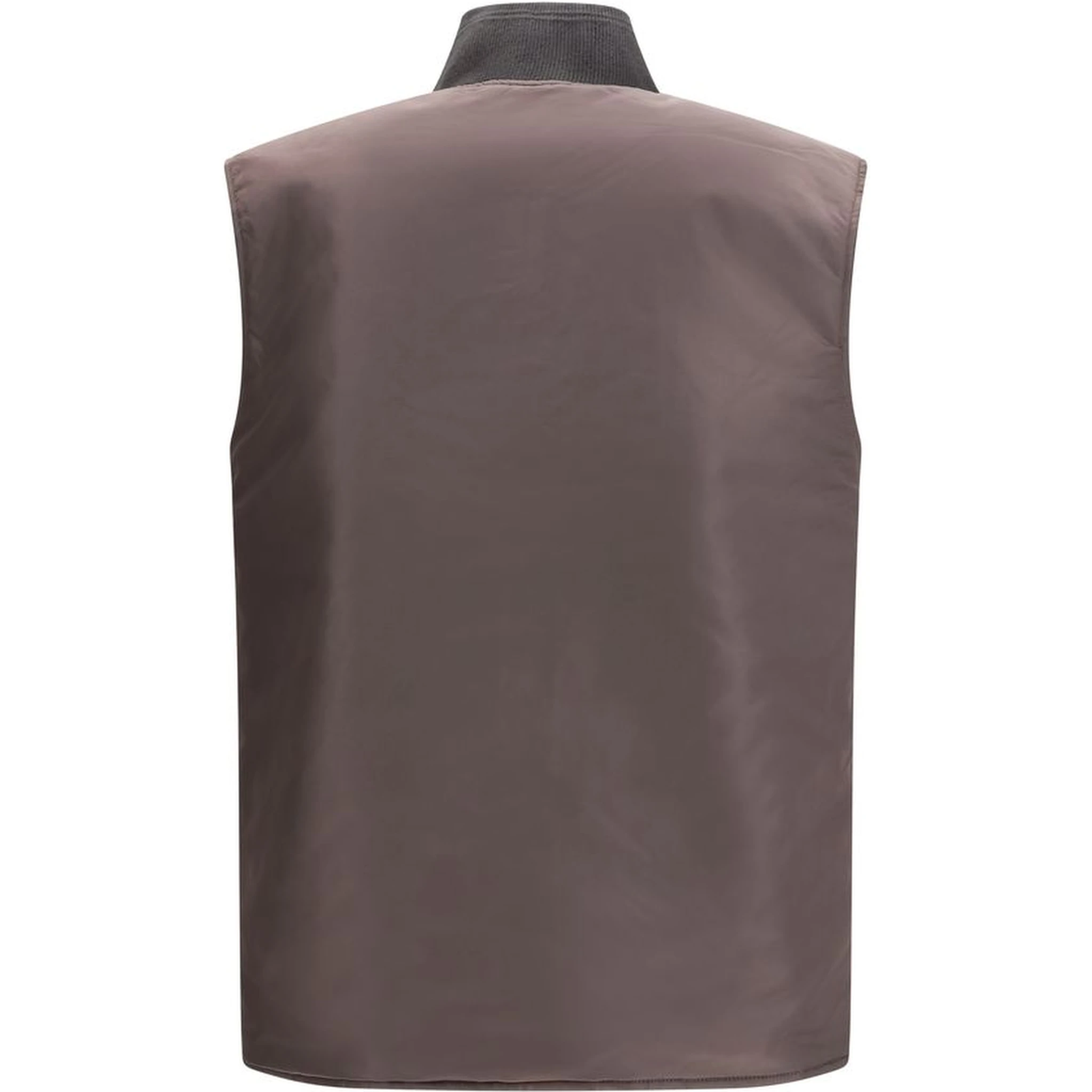 Brown Polyamide Sleveless Jacket