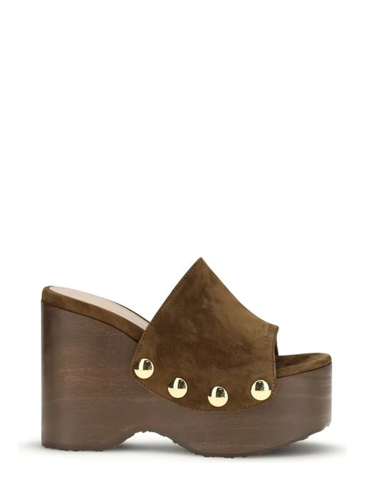 Brown Other Fibres Clogs