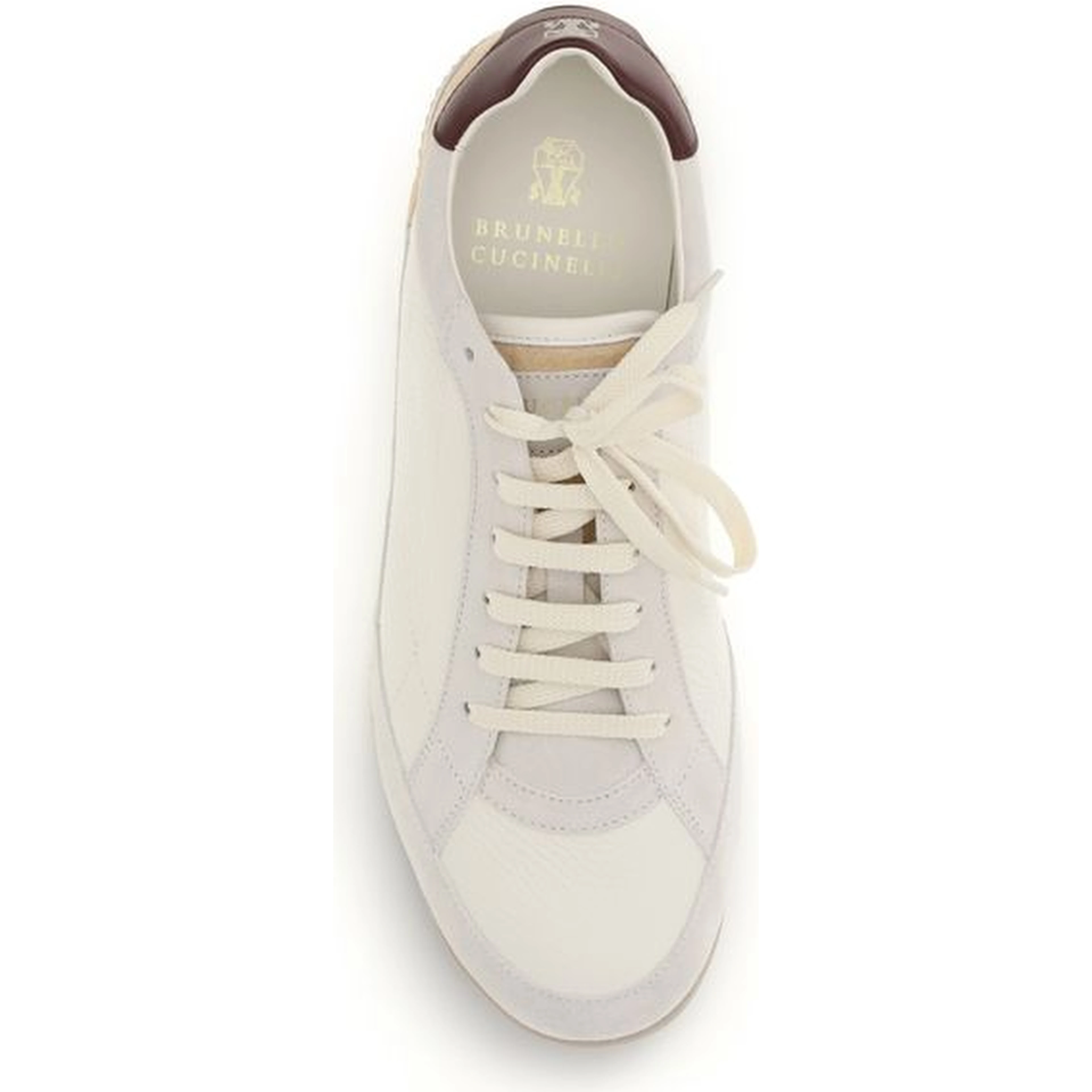 Beige Calf Leather Bos Taurus Sneakers