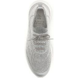 Gray Cotton Athletic Sneakers