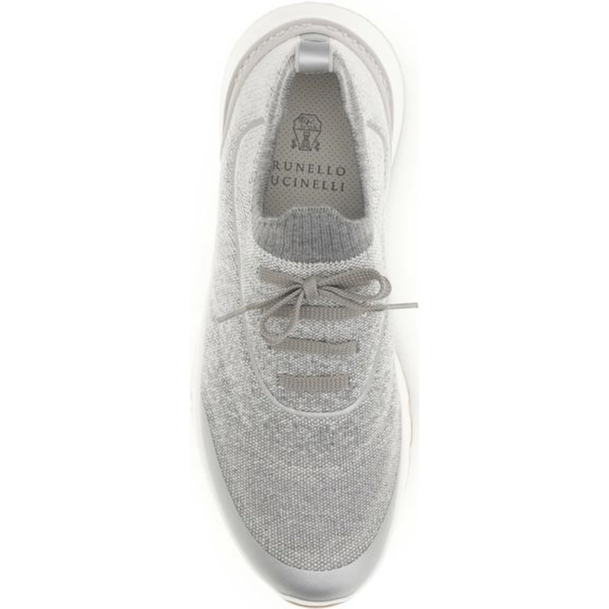 Gray Cotton Athletic Sneakers