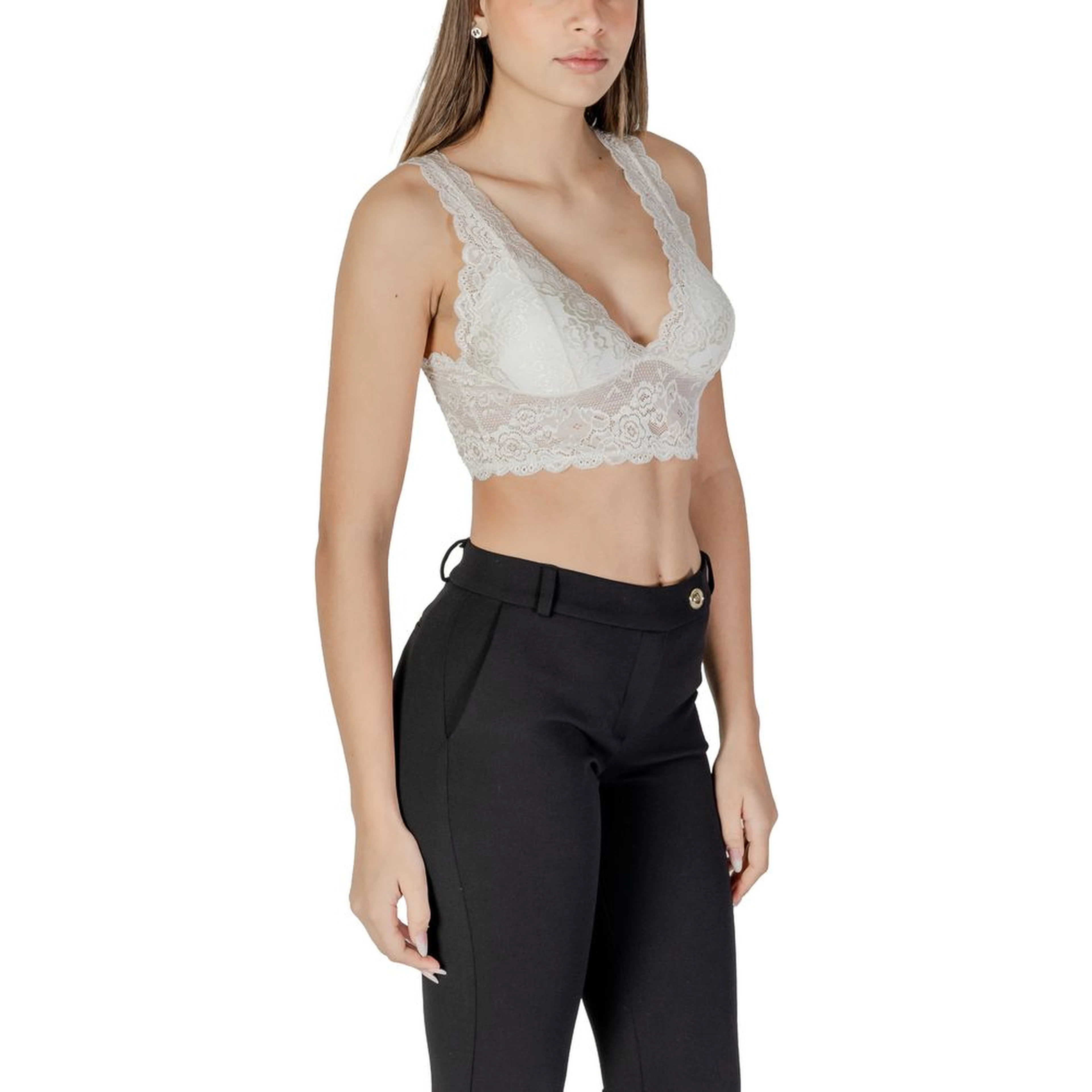 White Polyester Bra