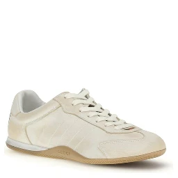 White Calf Leather Bos Taurus Low Top Sneakers