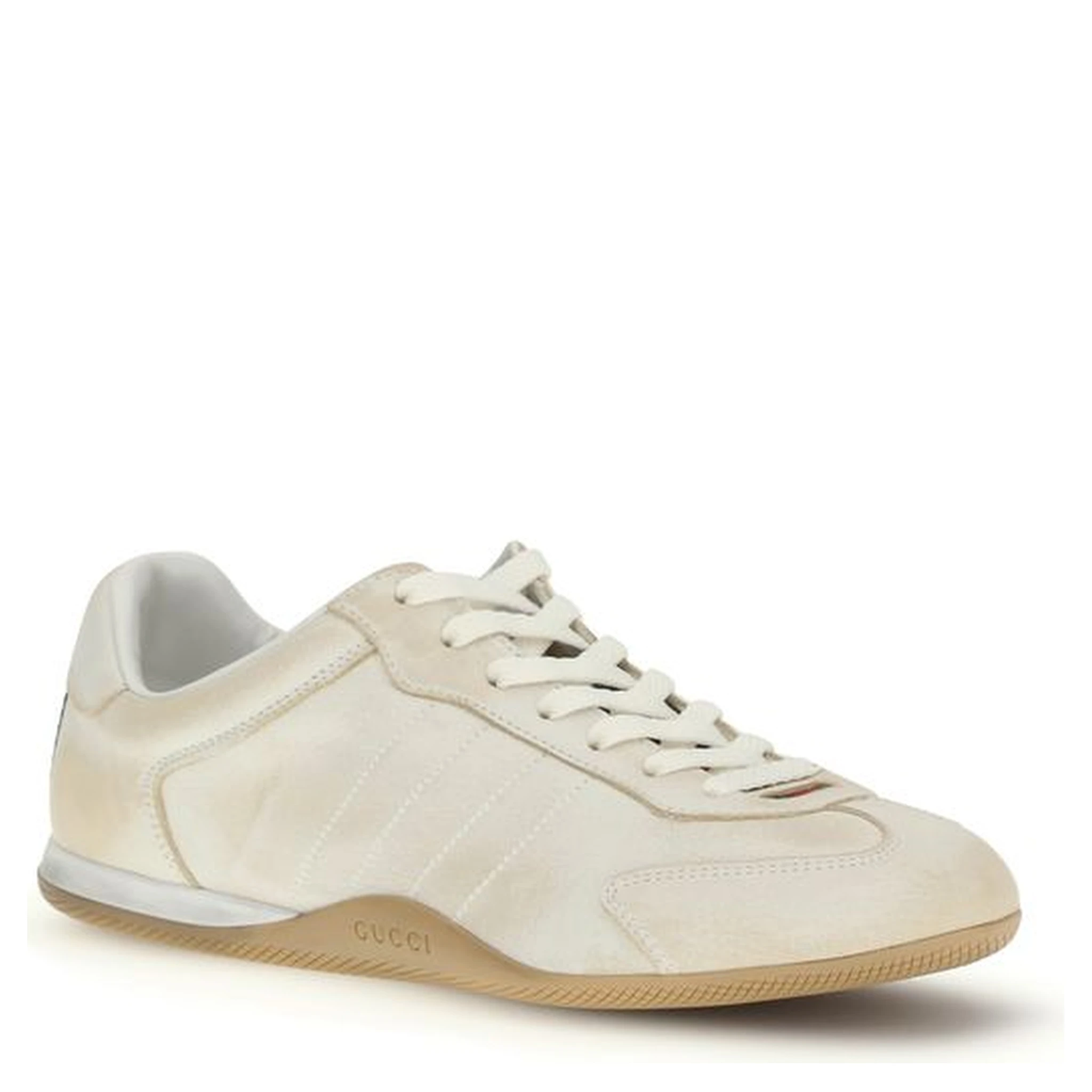 White Calf Leather Bos Taurus Low Top Sneakers
