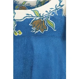 Blue Linen Casual Dress