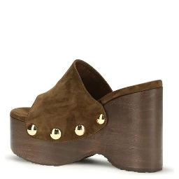 Brown Other Fibres Clogs