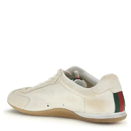 White Calf Leather Bos Taurus Low Top Sneakers