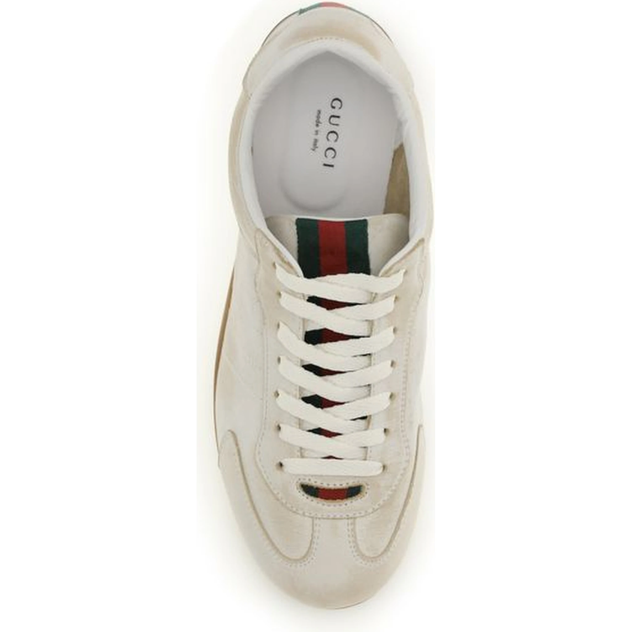 White Calf Leather Bos Taurus Low Top Sneakers