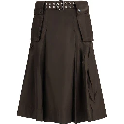 Brown Recycled Polyamide Long Skirt