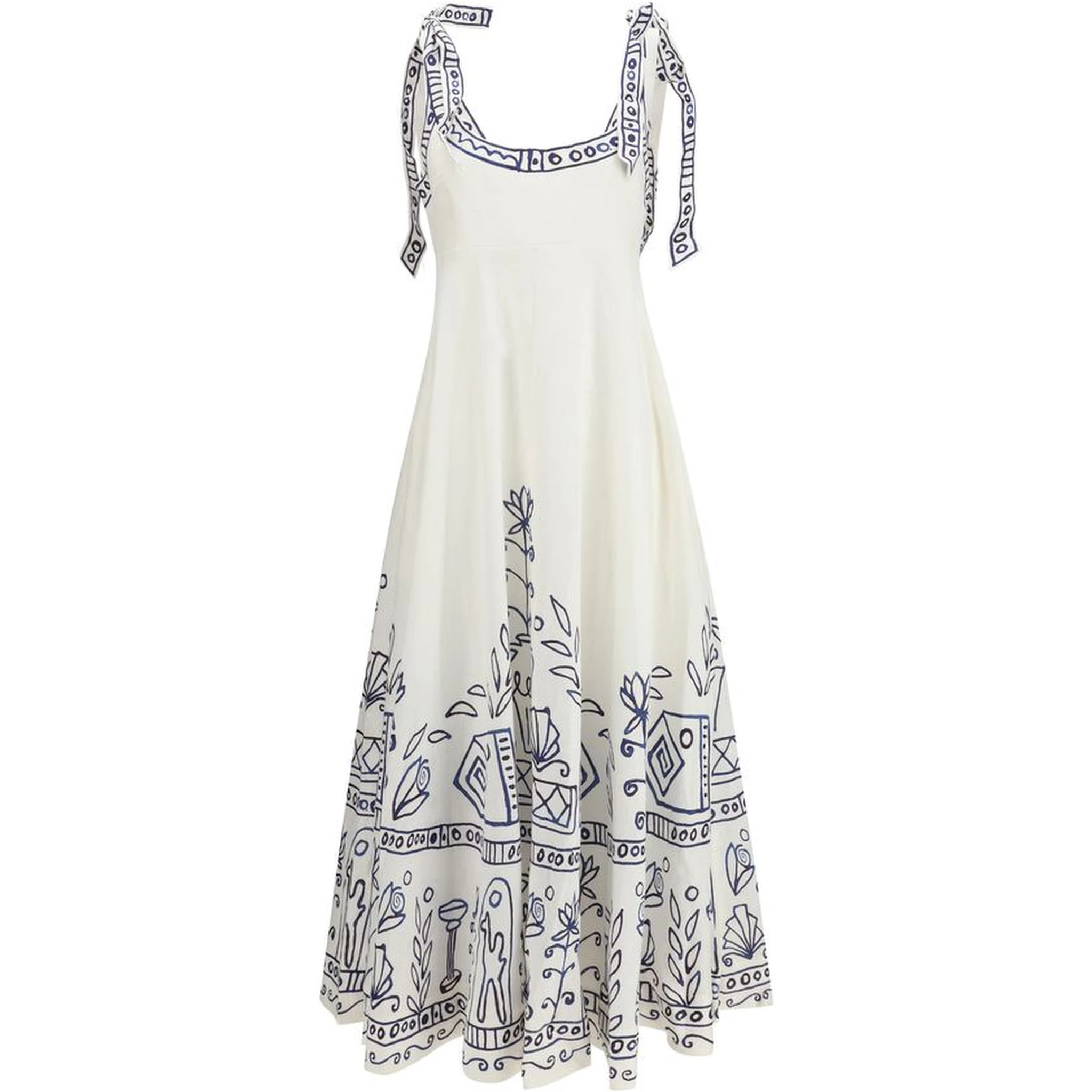 White Linen Casual Dress
