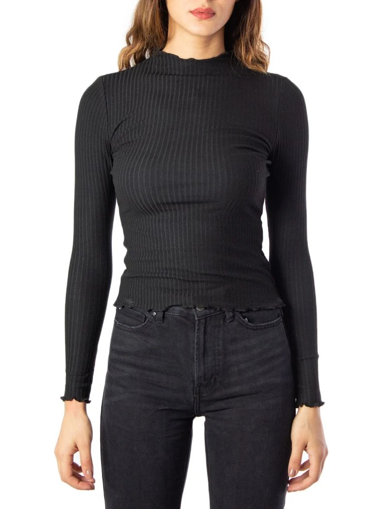 Black Polyester Turtleneck