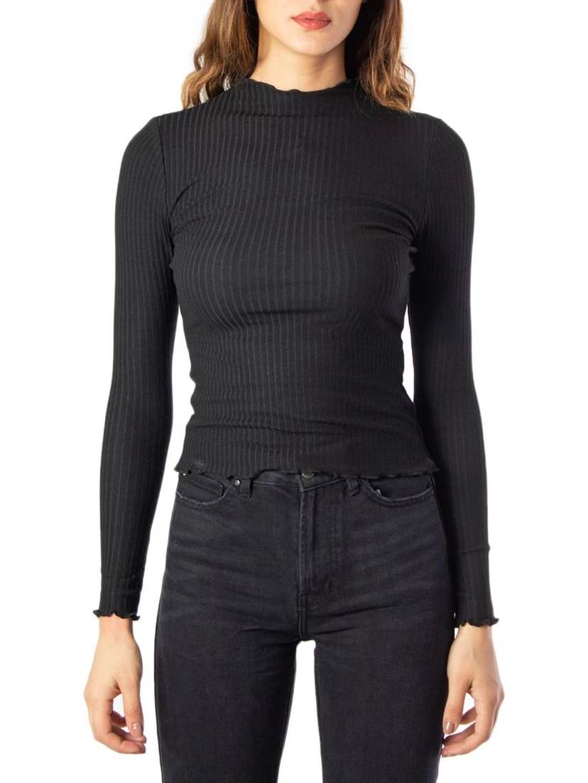 Black Polyester Turtleneck