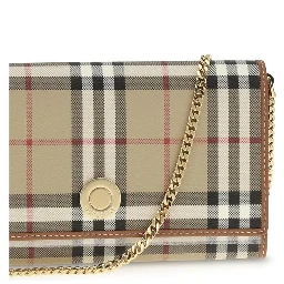 Beige Polyethylene Clutch Bag