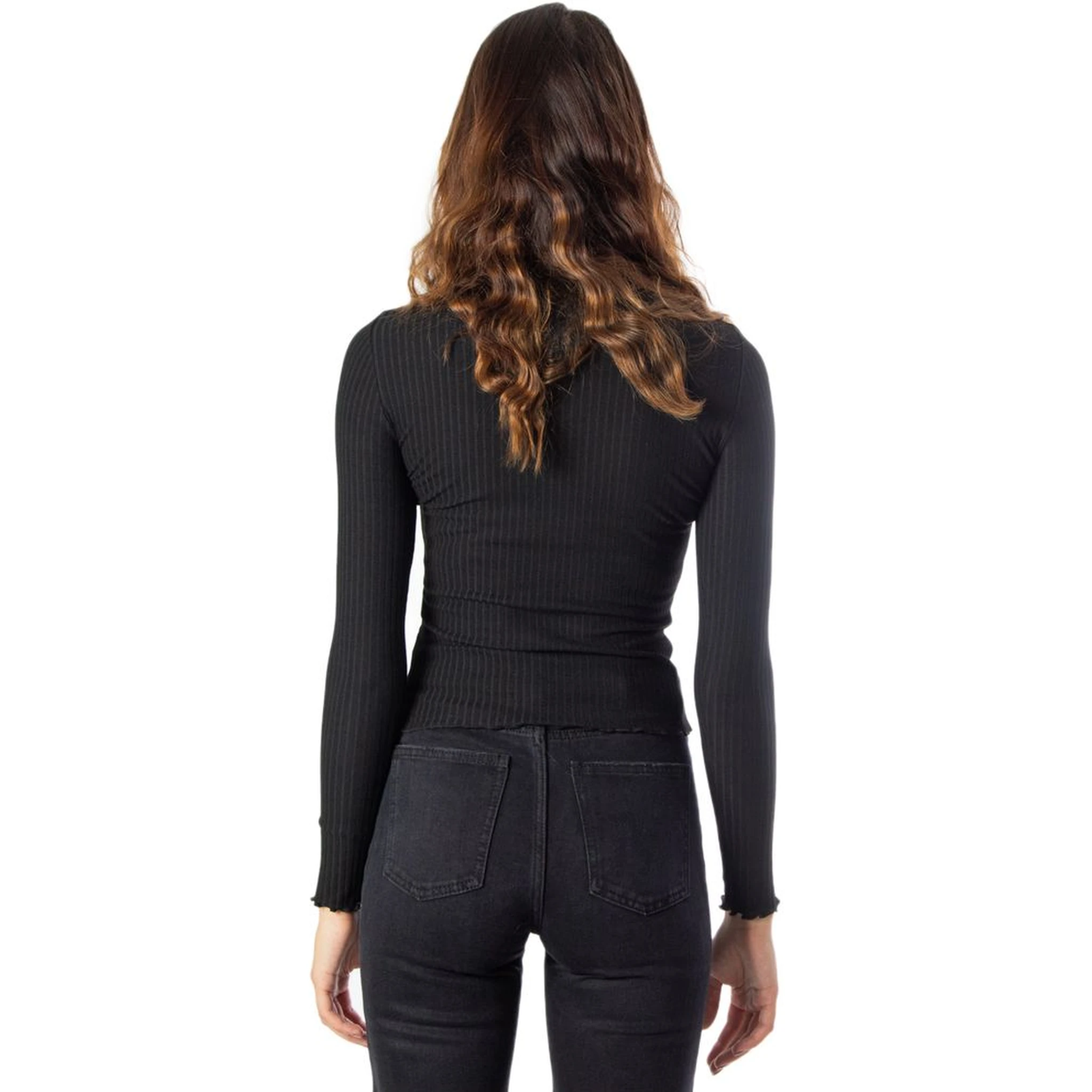 Black Polyester Turtleneck