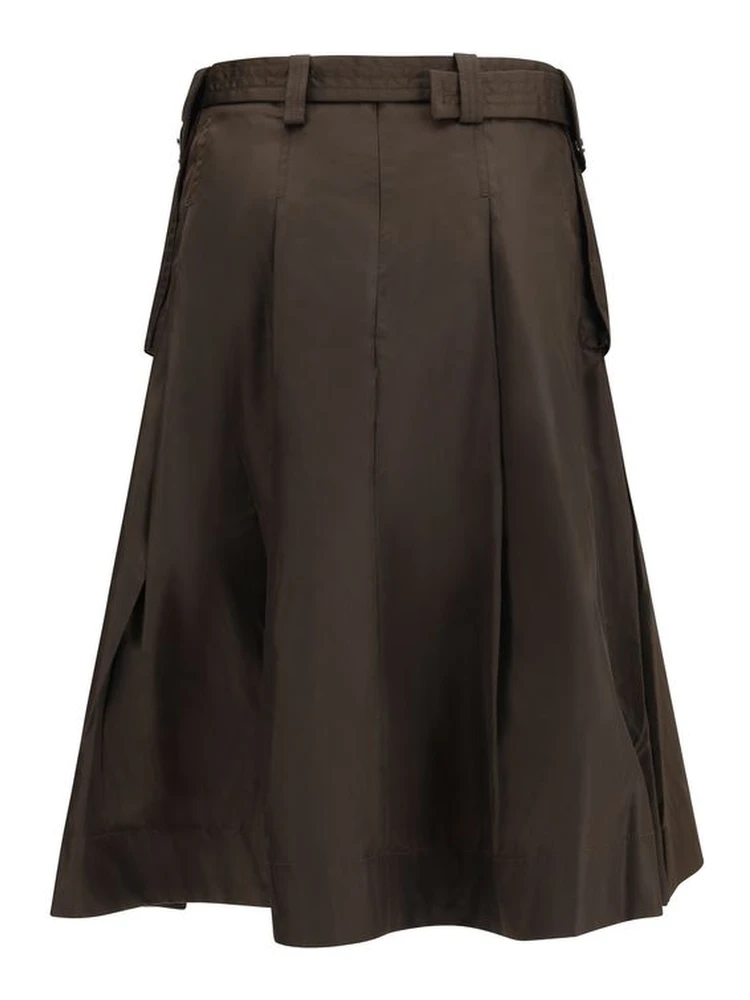 Brown Recycled Polyamide Long Skirt alternative