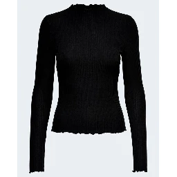 Black Polyester Turtleneck