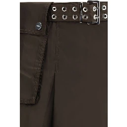 Brown Recycled Polyamide Long Skirt