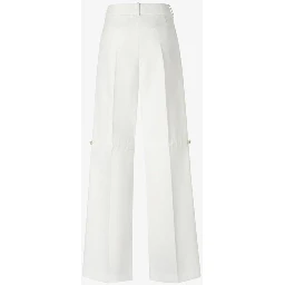 Wide leg cotton pants