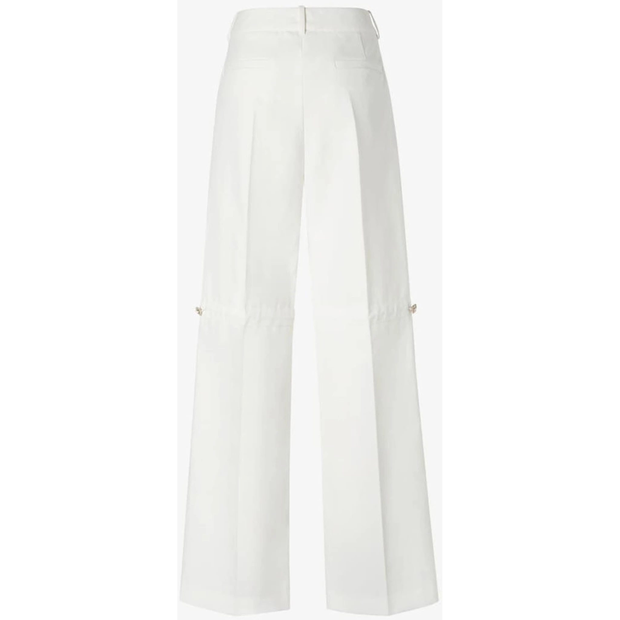 Wide leg cotton pants