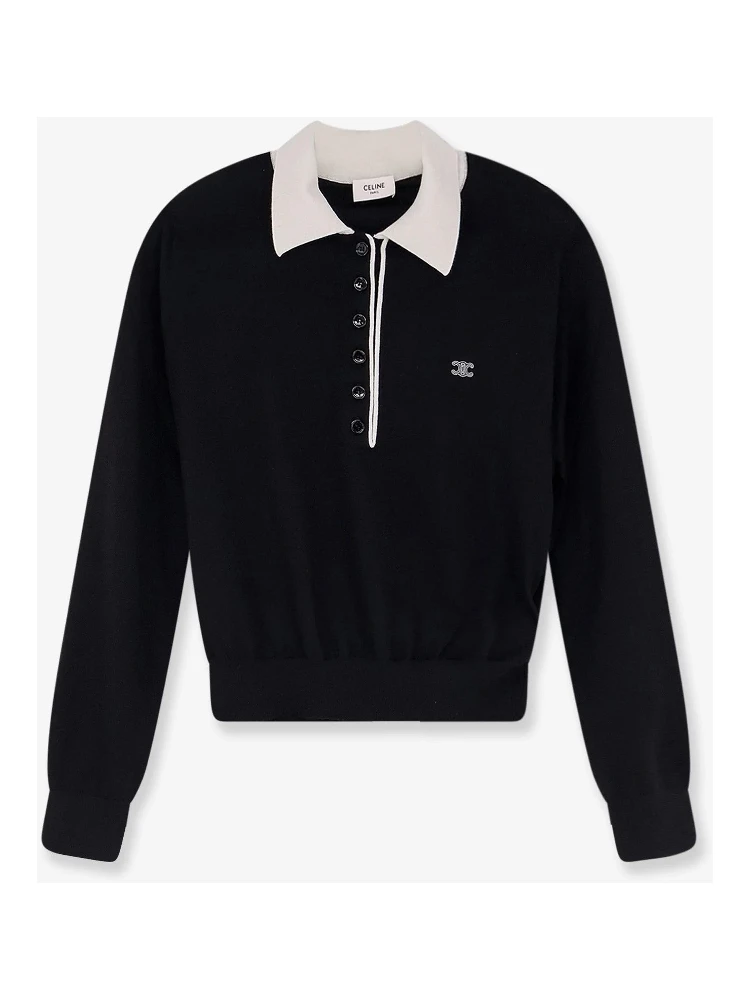 Silk and cashmere polo shirt