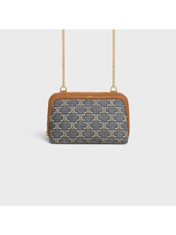 Triomphe pouch with chain