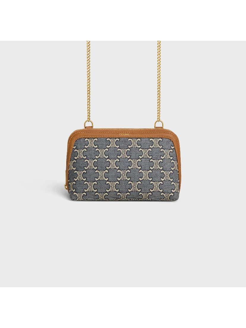 Triomphe pouch with chain