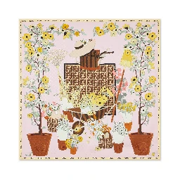 "Fendi Gardening" silk scarf