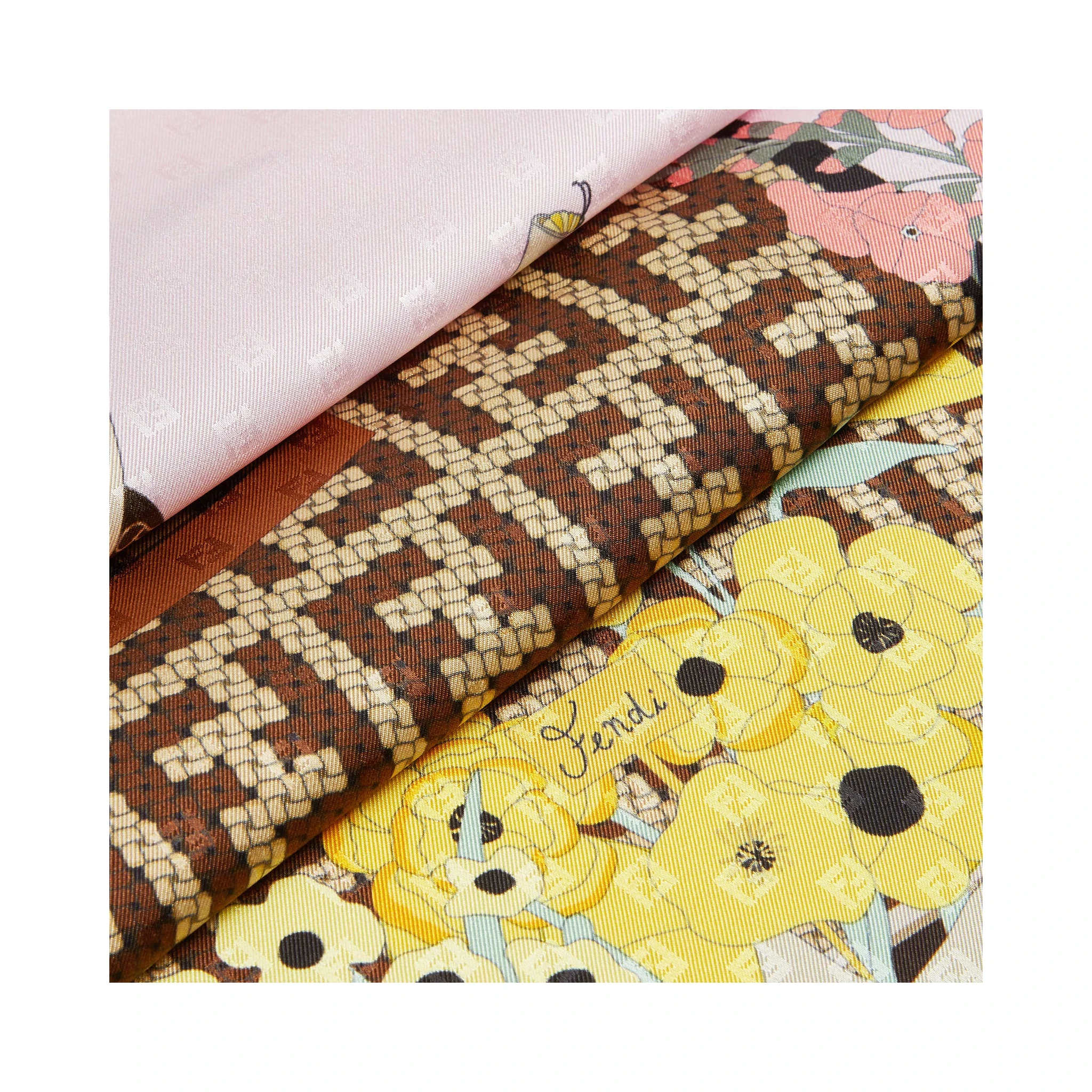 "Fendi Gardening" silk scarf