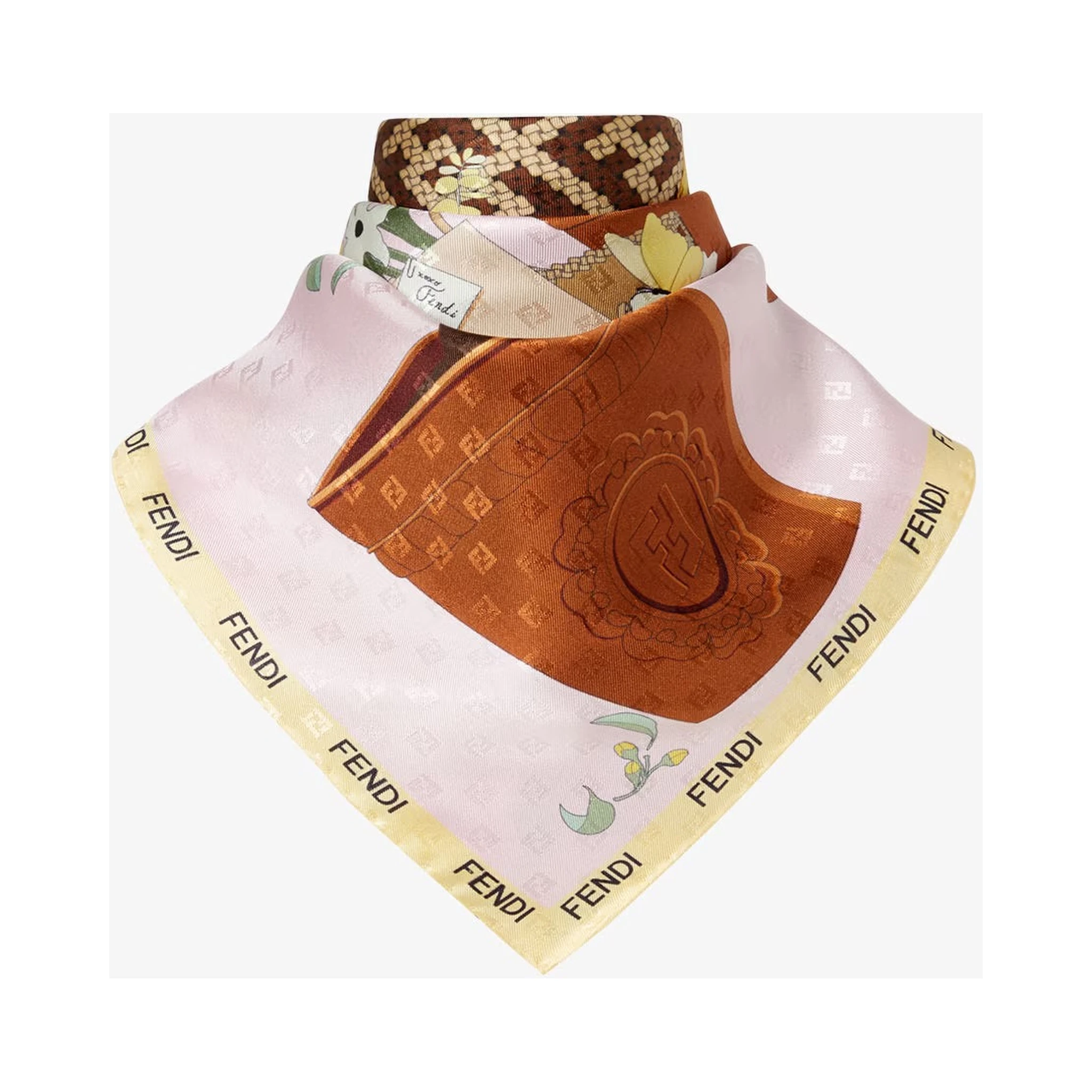 "Fendi Gardening" silk scarf