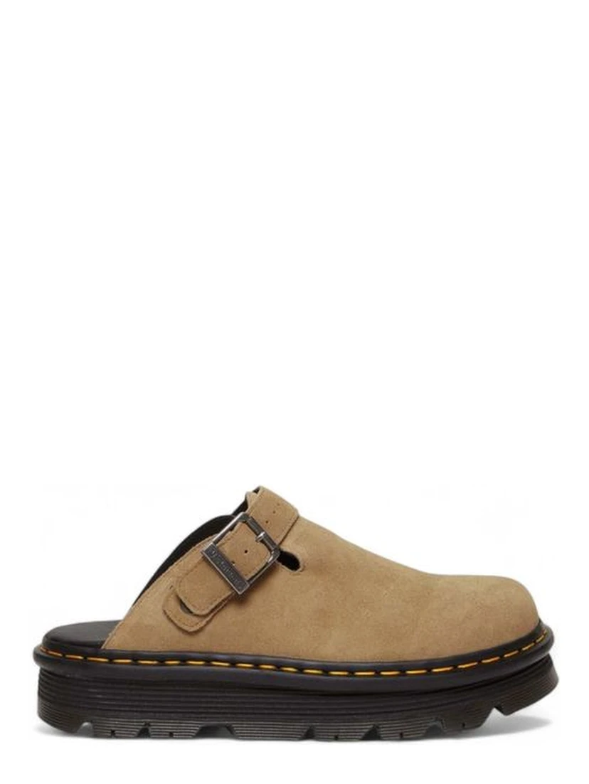 Beige Leather Platform Pumps