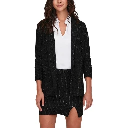 Black Polyester Blazer