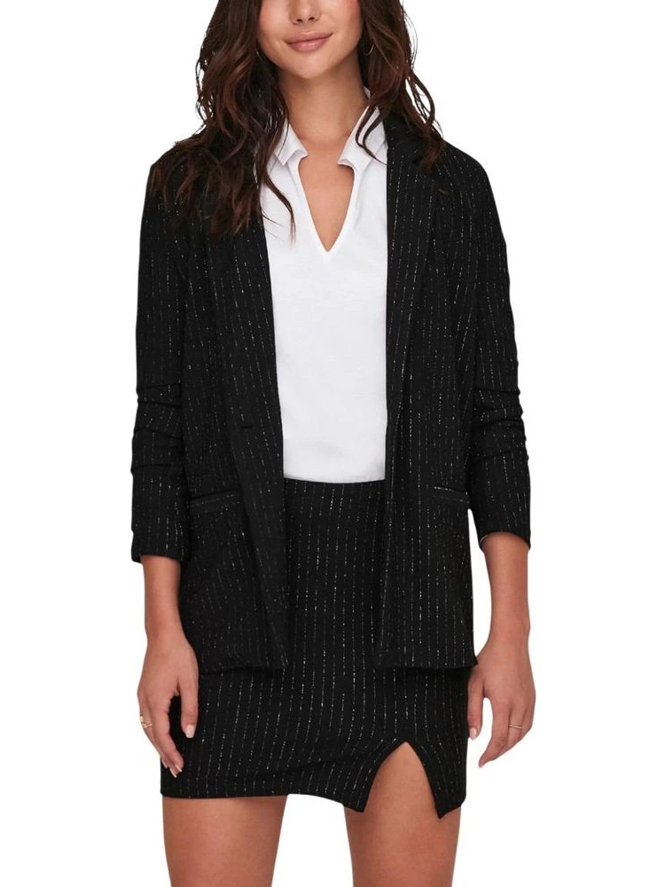 Black Polyester Blazer