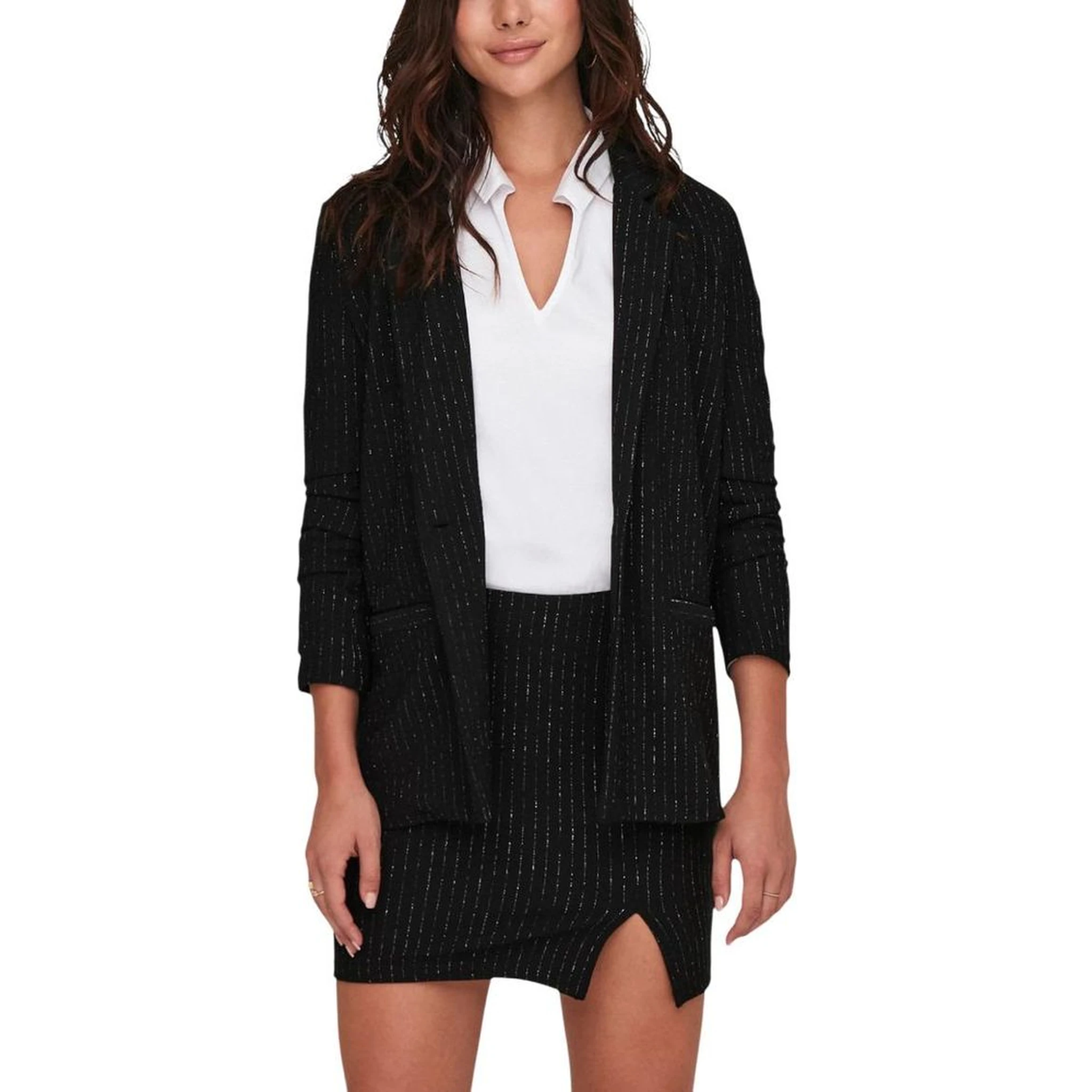 Black Polyester Blazer