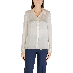 Beige Polyester Blouse