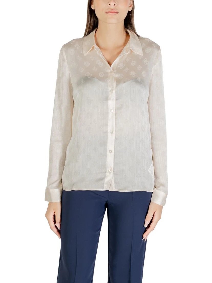 Beige Polyester Blouse