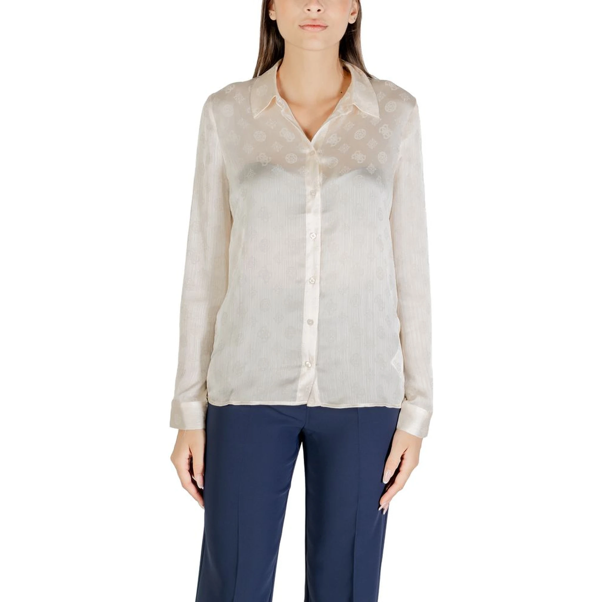 Beige Polyester Blouse