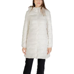 Cream Polyester Coat