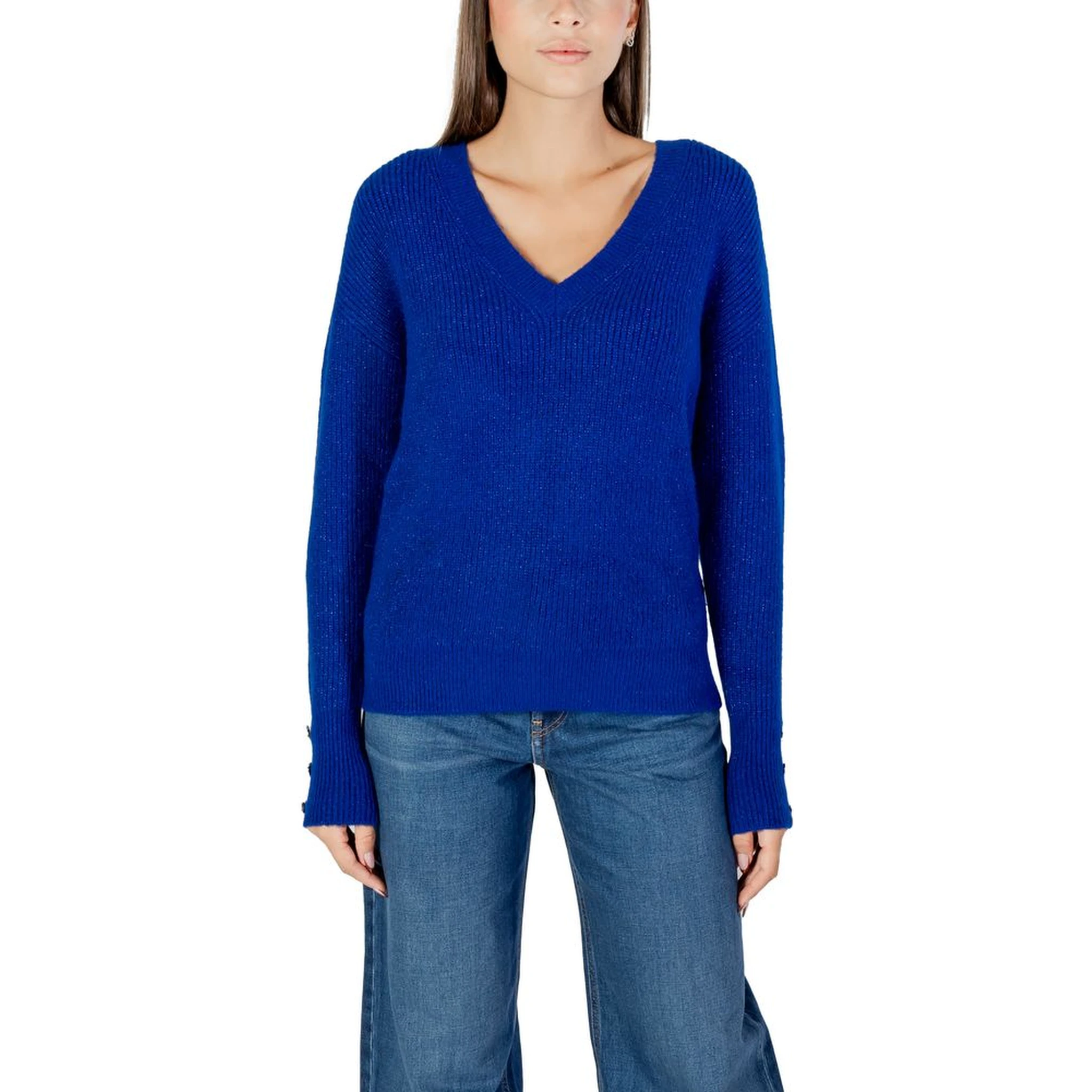Blue Polyester Sweatshirt