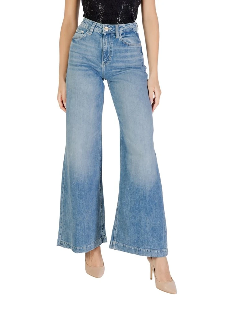 Light Blue Cotton Relaxed Fit Jeans