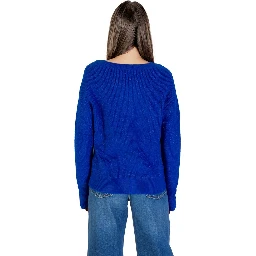 Blue Polyester Sweatshirt