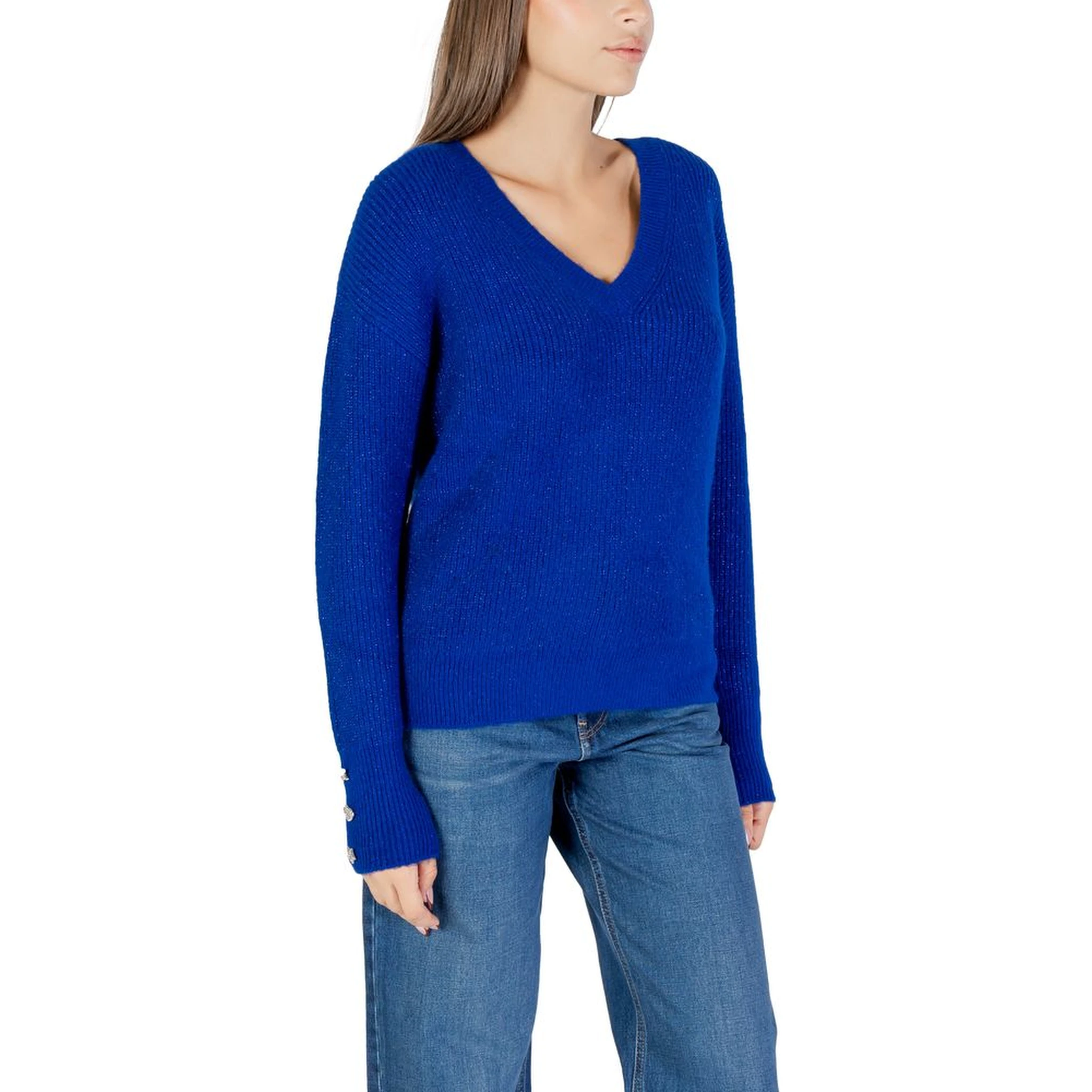 Blue Polyester Sweatshirt