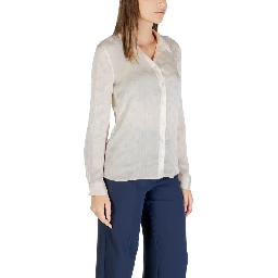 Beige Polyester Blouse
