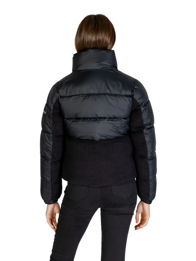 Black Polyester Full-Length Jacket