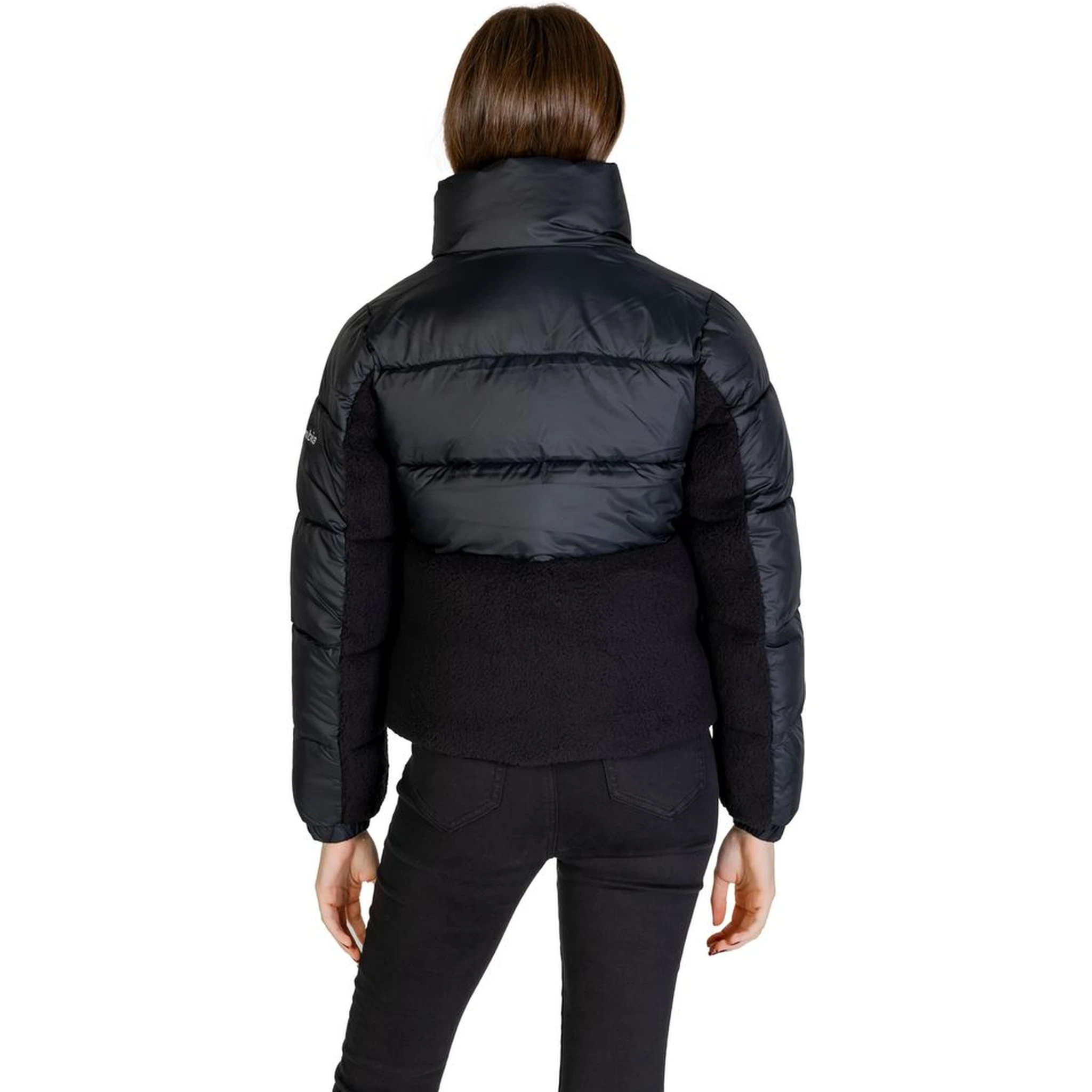 Black Polyester Full-Length Jacket