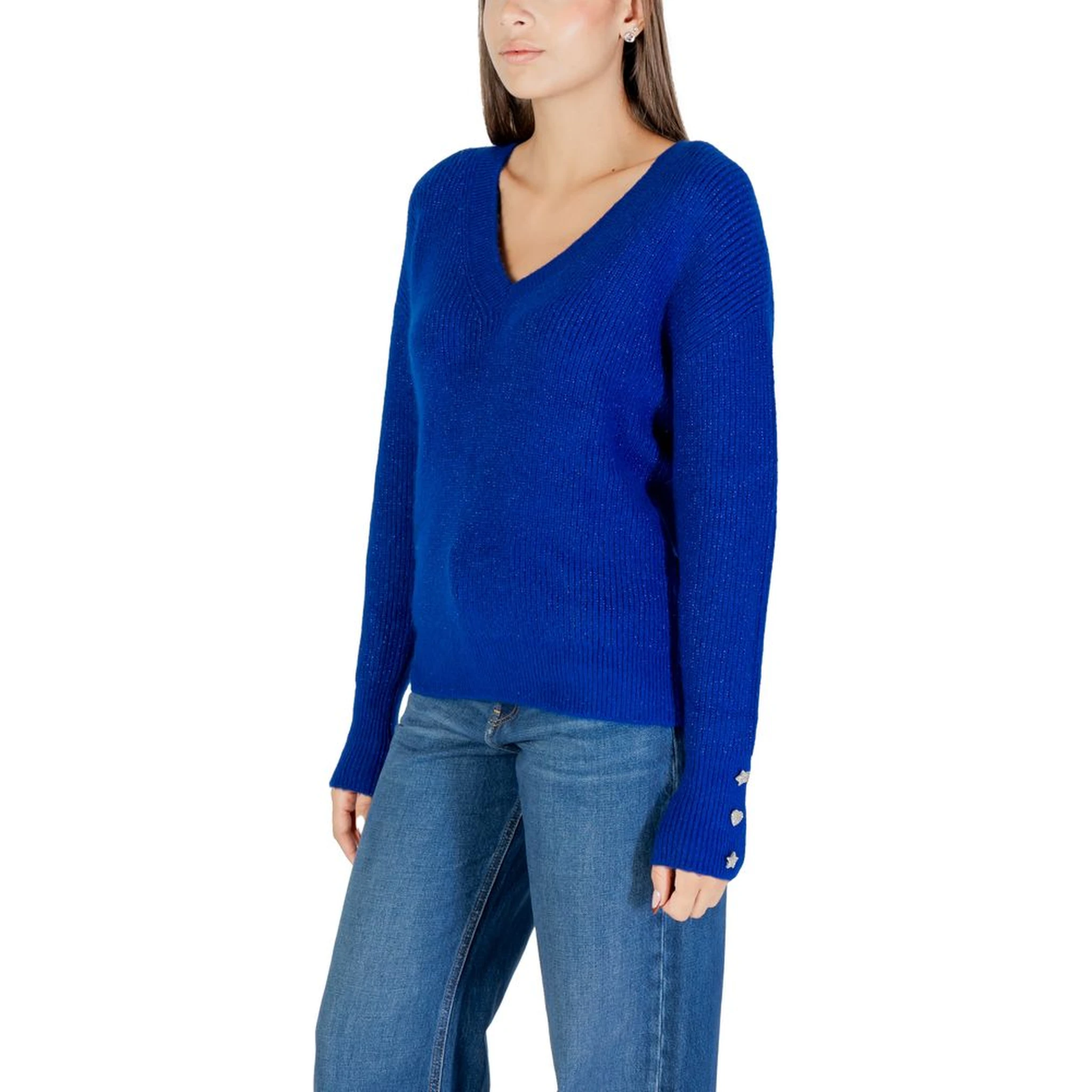 Blue Polyester Sweatshirt