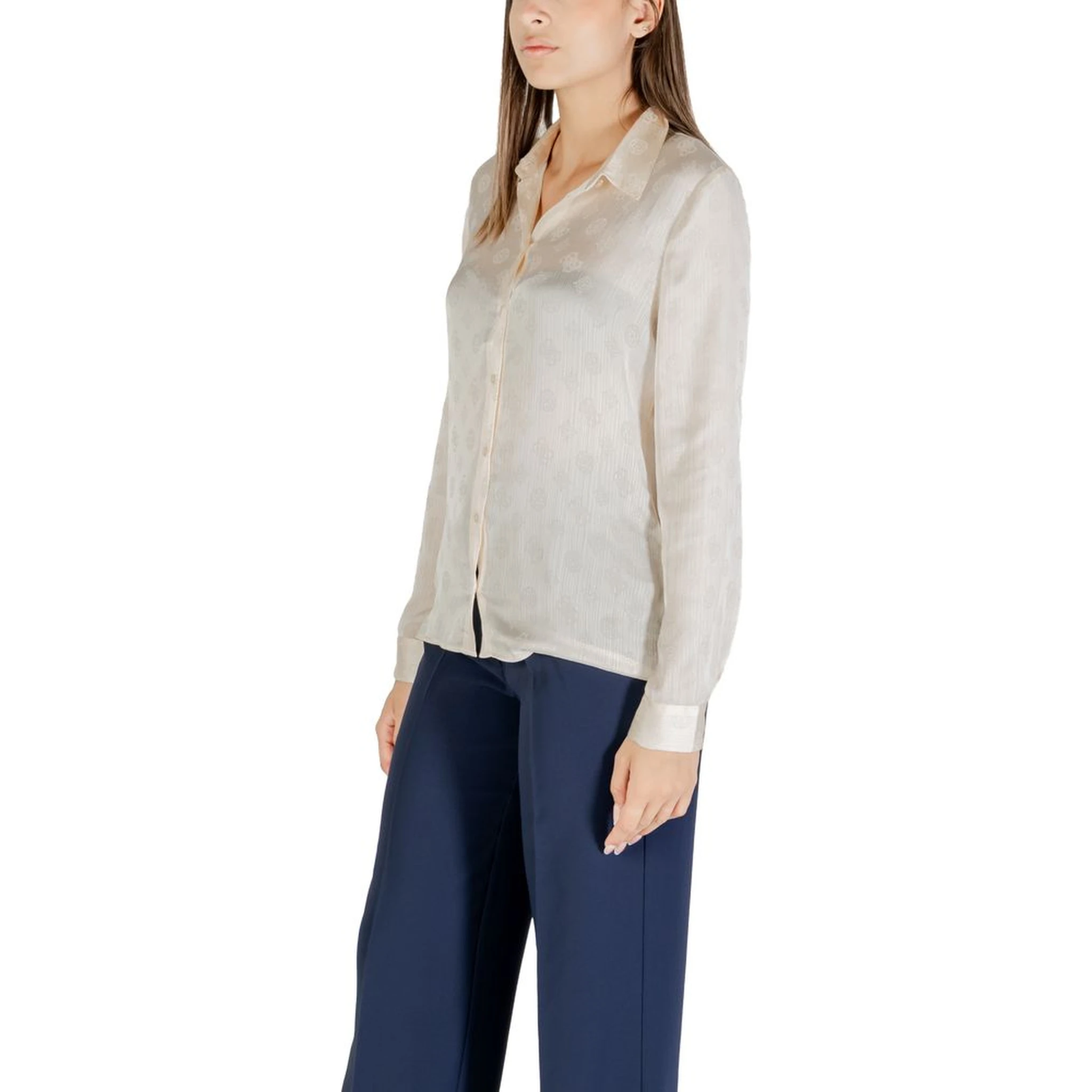 Beige Polyester Blouse