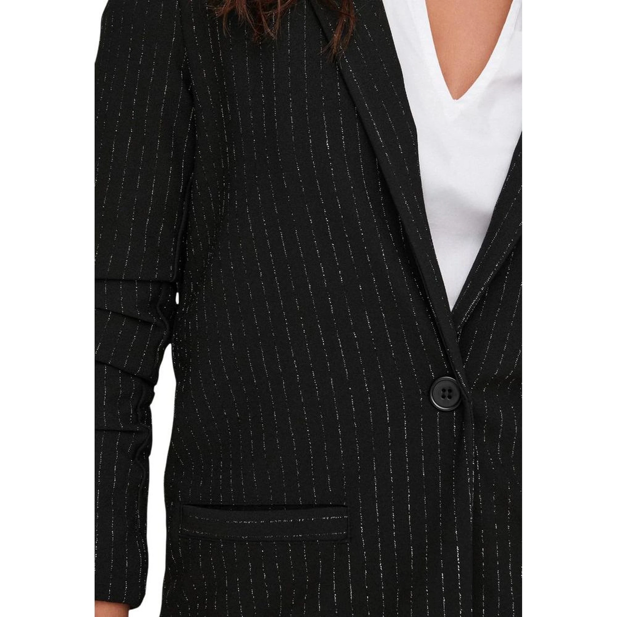 Black Polyester Blazer